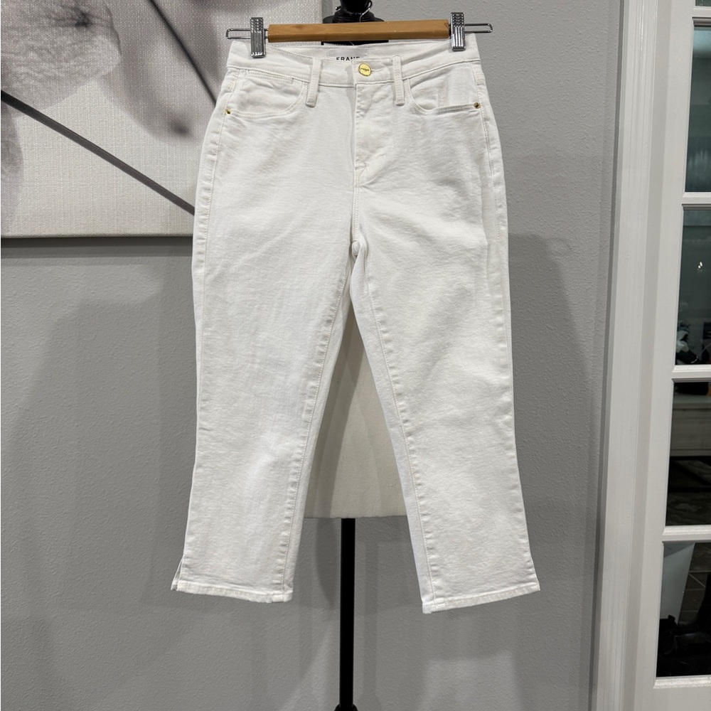 Frame White Crop Jeans